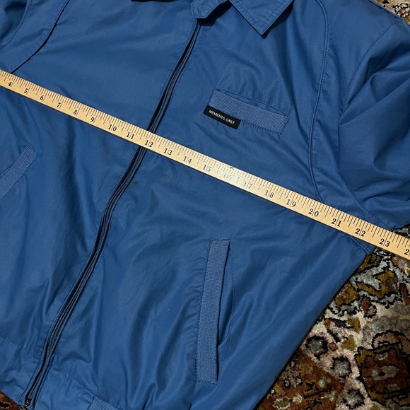 Vintage Members Only Blue Racer Jacket Mens 42 Europe Craft 80s Windbreaker - Picture 4 of 5